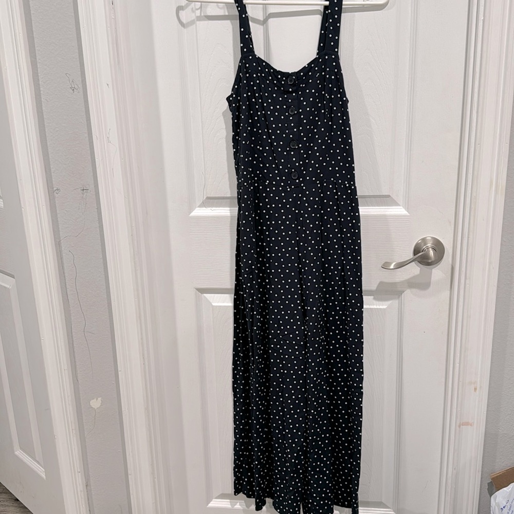 LOFT polka dot long jumpsuit
